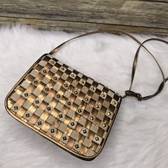 Vntg Very Special Things Metallic Woven Purse - Picture 8 of 12